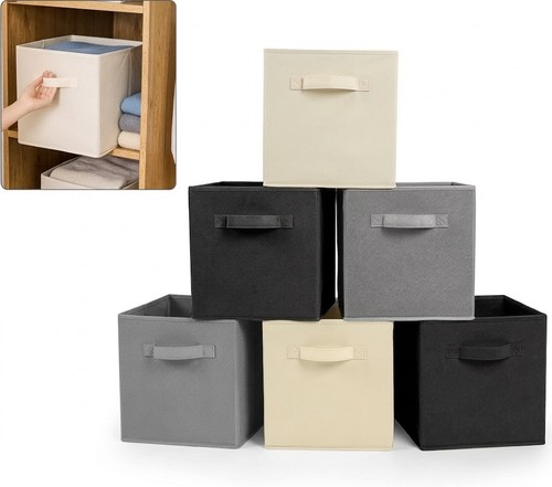 Fabric cube storage boxes - fabric,