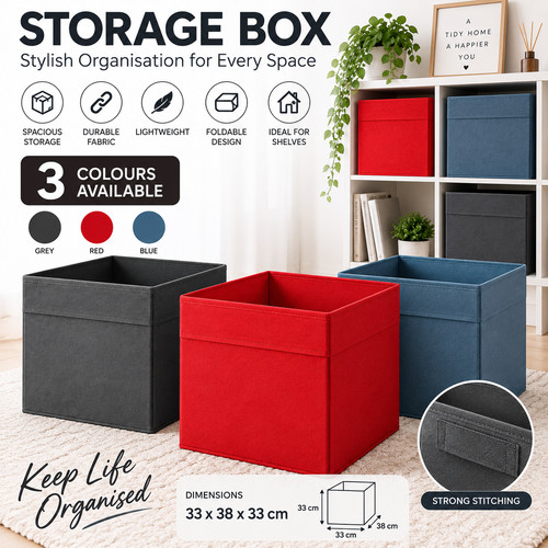 Fabric storage box 33x38x33cm - storage,